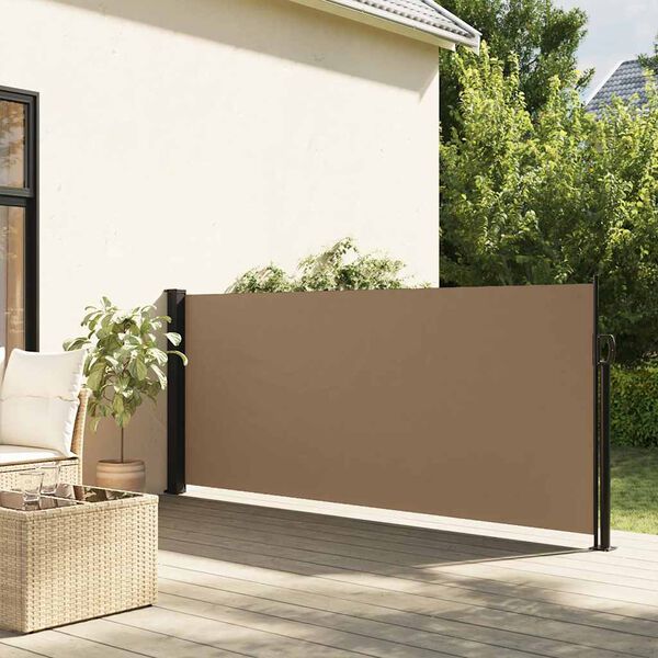 vidaXL Auvent lat&eacute;ral r&eacute;tractable taupe 100x500 cm