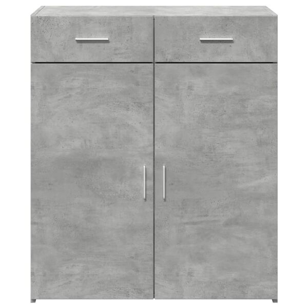 vidaXL Buffet gris b&eacute;ton 80x42,5x93 cm bois d'ing&eacute;nierie