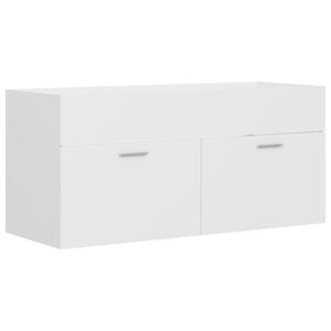 vidaXL Armoire d'&eacute;vier Blanc 100x38,5x46 cm Bois d&rsquo;ing&eacute;nierie