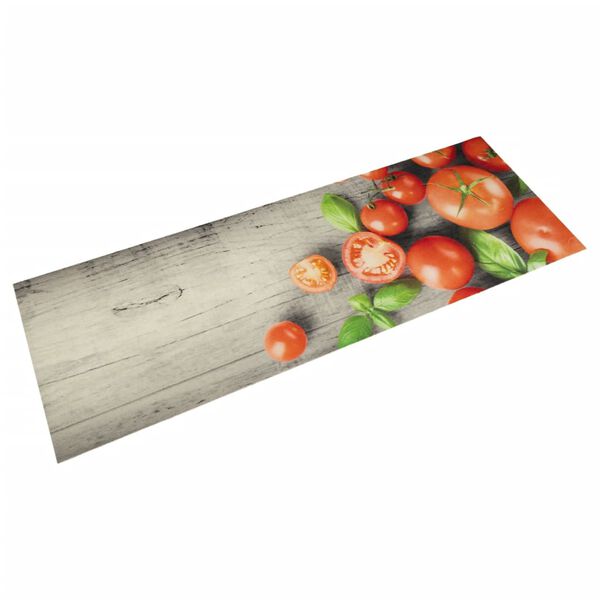 vidaXL Tapis de cuisine lavable impression de tomates 60x180cm velours