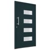 vidaXL Porte d'entr&eacute;e Aluminium et PVC Anthracite 100x210 cm
