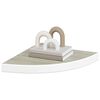 vidaXL &Eacute;tag&egrave;re d'angle murale Ch&ecirc;ne et blanc 35x35x3,8 cm MDF