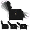vidaXL Fauteuil inclinable de massage électrique noir velours