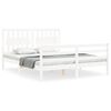 vidaXL Cadre de lit sans matelas blanc bois de pin massif