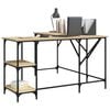 vidaXL Bureau ch&ecirc;ne sonoma 139x139x75 cm bois d'ing&eacute;nierie