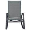 vidaXL Chaises à bascule de jardin lot de 2 Textilène Gris foncé