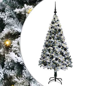 vidaXL Sapin de No&euml;l artificiel Blanc 150 cm PVC, Acier et Plastique