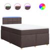 vidaXL Sommier &agrave; lattes de lit et matelas marron fonc&eacute; 120x190cm tissu