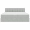 vidaXL Lit de Rangement avec matelas Gris clair 90 x 200 cm