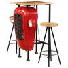 vidaXL Meuble de bar 3 pcs Bois massif de manguier 60x60x107 cm