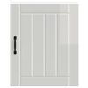 vidaXL Armoire murale de cuisine Lucca blanc brillant bois ing&eacute;nierie