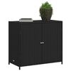 vidaXL Armoire de rangement de jardin noir 83x45x76 cm r&eacute;sine tress&eacute;e