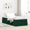 vidaXL Cadre de lit ottoman avec matelas vert fonc&eacute; 90x190 cm velours