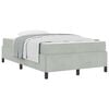 vidaXL Cadre de lit avec matelas Gris clair 120 x 190 cm tissu