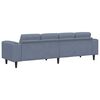 vidaXL Sofa en tissu avec coussin Bleu 208 cm Tissu en velours côtelé