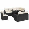 vidaXL Salon de jardin 9 pcs avec coussins noir r&eacute;sine tress&eacute;e