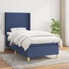vidaXL Sommier &agrave; lattes de lit avec matelas Bleu 80x200 cm Tissu