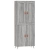 vidaXL Buffet haut Sonoma gris 69,5x34x180 cm Bois d'ing&eacute;nierie