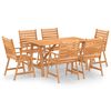 vidaXL Ensemble &agrave; manger de jardin 7 pcs Bois d'acacia solide