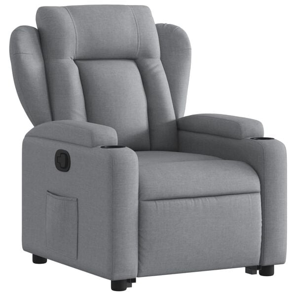 vidaXL Fauteuil inclinable Gris clair Tissu