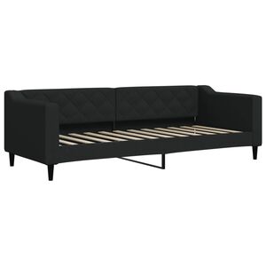 vidaXL Lit de repos sans matelas noir 80x200 cm tissu