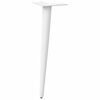 vidaXL Pieds de table basse coniques 4 pi&egrave;ces Blanc 42-43 cm Acier