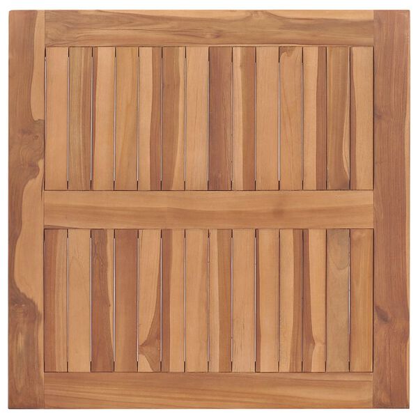 vidaXL Table &agrave; d&icirc;ner de jardin 85x85x75 cm Bois de teck massif