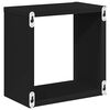 vidaXL &Eacute;tag&egrave;res cube murales 2 pcs Noir 26x15x26 cm