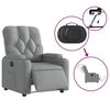 vidaXL Fauteuil inclinable &eacute;lectrique Gris clair Tissu