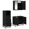 vidaXL Ensemble de mobilier de salle de bain 3 pcs Ch&ecirc;ne noir