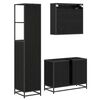 vidaXL Ensemble de mobilier de salle de bain 3 pcs Ch&ecirc;ne noir