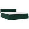 vidaXL Cadre de lit ottoman avec matelas vert fonc&eacute; 160x200 cm velours
