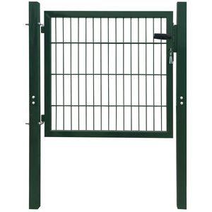 vidaXL Portillon Acier Vert 100x100 cm