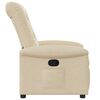 vidaXL Fauteuil inclinable Cr&egrave;me Tissu