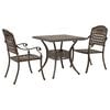 vidaXL Ensemble de tables de jardin 3 pcs Bronze Aluminium coul&eacute;