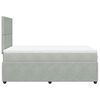 vidaXL Sommier &agrave; lattes de lit et matelas gris clair 120x190cm velours