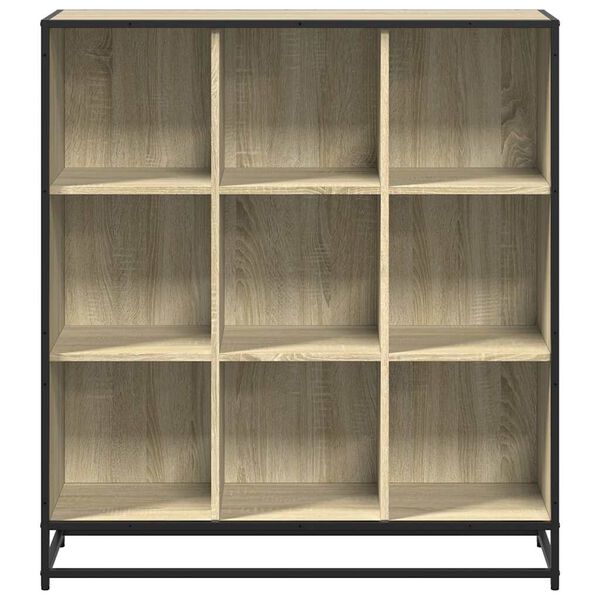 vidaXL Biblioth&egrave;que ch&ecirc;ne sonoma 97,5x33x107,5cm bois ing&eacute;nierie m&eacute;tal