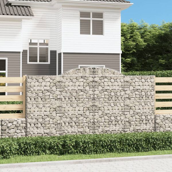 vidaXL Paniers &agrave; gabions arqu&eacute;s 12 pcs 300x30x160/180 cm Fer galvanis&eacute;