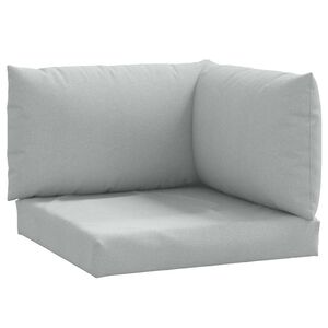 vidaXL Coussins de palette lot de 3 gris clair m&eacute;lang&eacute; tissu