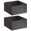 vidaXL Cache-pot de jardin 2 pc Noir 100 x 100 x 40 cm