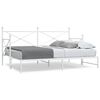 vidaXL Lit de jour avec lit gigogne sans matelas blanc 80x200 cm acier