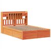 vidaXL Cadre de lit sans matelas cire marron 140x200cm bois pin massif