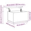 vidaXL Table basse Ch&ecirc;ne sonoma 60x44,5x45 cm Bois d'ing&eacute;nierie