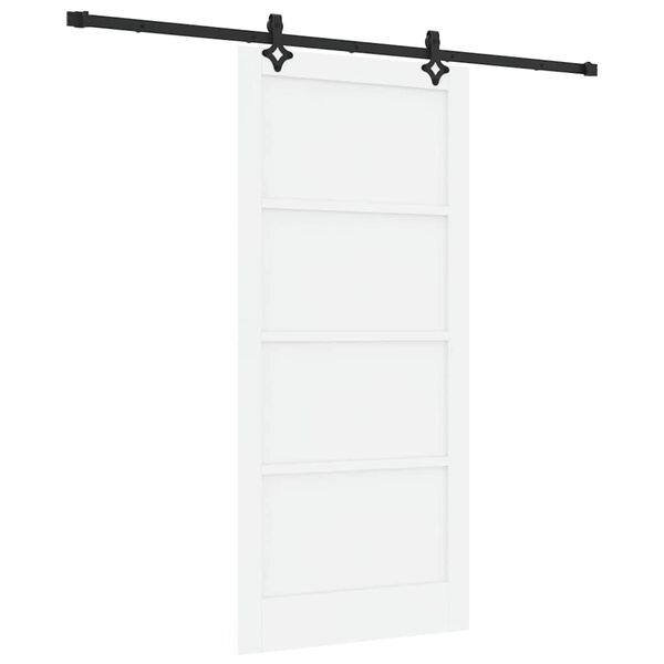 vidaXL Porte coulissante ORKDAL Blanc 93 x 202 cm Pin massif
