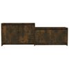 vidaXL Meuble TV Chêne fumé 146,5x35x50 cm Bois d'ingénierie
