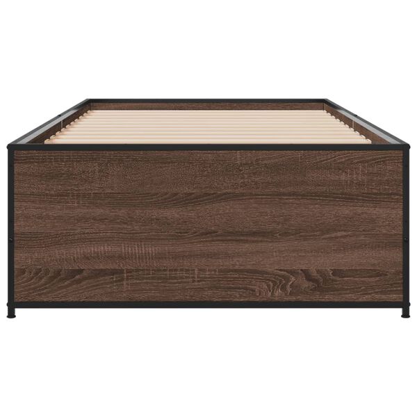 vidaXL Cadre de lit sans matelas chêne marron 75x190 cm