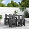 vidaXL Ensemble de bar de jardin 7 pcs gris bois de pin massif