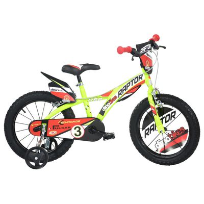Dino Bikes Vélo pour enfants Raptor Jaune fluorescent 16"