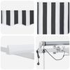 vidaXL Auvent r&eacute;tractable automatique avec LED anthracite et blanc