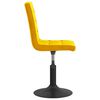 vidaXL Chaises à manger pivotantes lot de 4 jaune moutarde velours